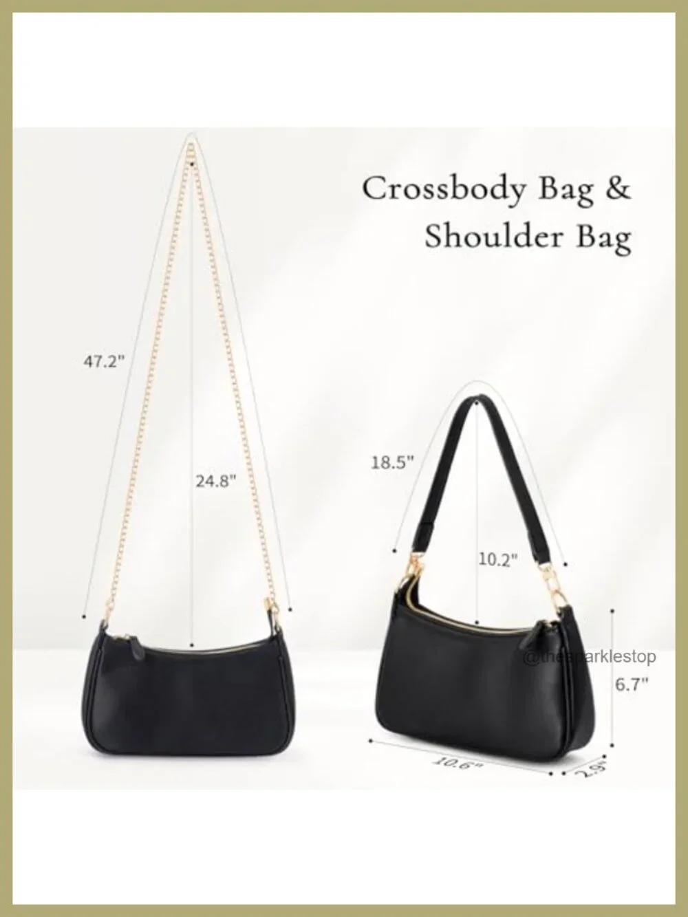 PU Leather Small Hobo Shoulder Purse with Removable Straps